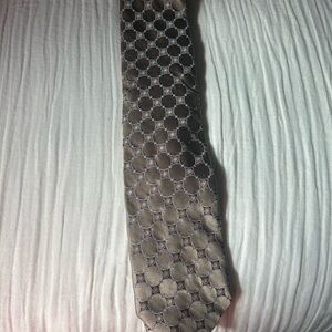 Robert Talbots Classic Men's Brown Geometric Silk Tie